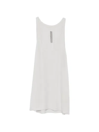 Rick Owens Scoop-neck Ribbed Vest In Blue