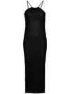 Rick Owens Scorpio Ribbed-knit Midi Dress In Black