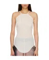 Rick Owens Scorpio Ribbed-knit Tank Top In White