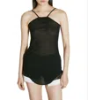 Rick Owens Scorpio Ribbed-knitted Sleeveless Tank Top In Black
