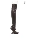 Rick Owens Sculpted-heel Over-the-knee Boots In Brown