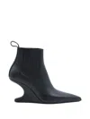 Rick Owens Sculpted-heel Pull-tab Boots In Black