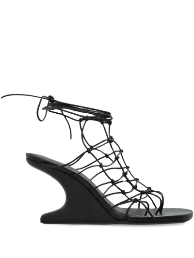 RICK OWENS SCULPTED-WEDGE SANDALS