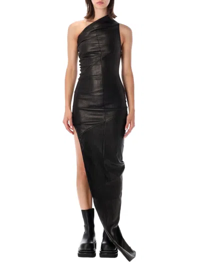 Rick Owens Sculptural Draped Slip Dress In Multi