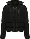 Rick Owens Cropped Hooded Down Jacket In Black