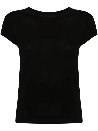 Rick Owens Seam-detail T-shirt In Black