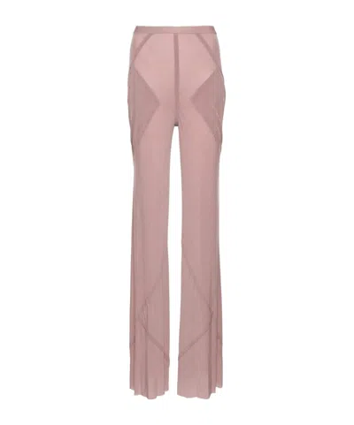 Rick Owens Seam-detailed Flared Trousers In Pink