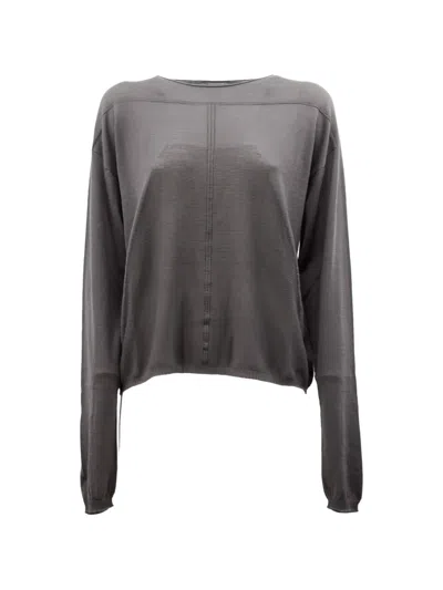 Rick Owens Seam-detail Sweater In Gray