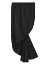 Rick Owens Seb Draped Asymmetrical Midi Skirt In Black