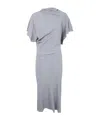 Rick Owens Draped Midi Dress In Gray