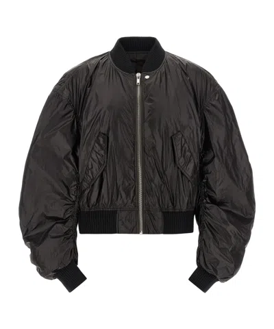 Rick Owens Secchia Flight Bomber Jacket In Black