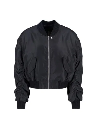 Rick Owens 'secchia Flight' Bomber Jacket In Black