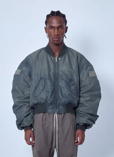 Rick Owens Secchia Flight Bomber Jacket In Blue
