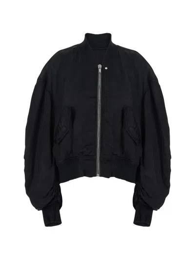 Rick Owens Secchia Flight Bomber Padded Clothing In Black