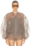 Rick Owens Secchia Flight Jacket In Brown