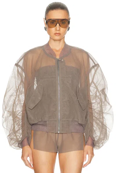 Rick Owens Secchia Flight Jacket In Brown