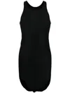 Rick Owens Semi-sheer Cotton Tank Top In Black