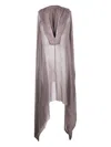 Rick Owens Women Hooded Kaftan Pullover In Braun