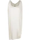 Rick Owens Semi-sheer Long-line Top In Neutrals