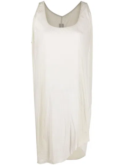 Rick Owens Semi-sheer Long-line Top In Neutrals