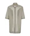 Rick Owens Oversize Semi-sheer Shirt In Gray