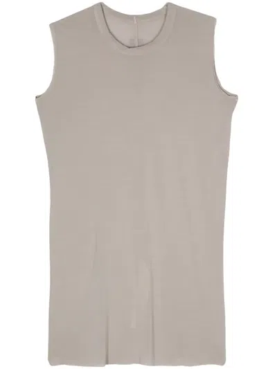 Rick Owens Semi-sheer Sleeveless Tank Top In Neutrals