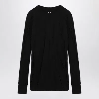 Rick Owens Semi-transparent Black Cotton T-shirt