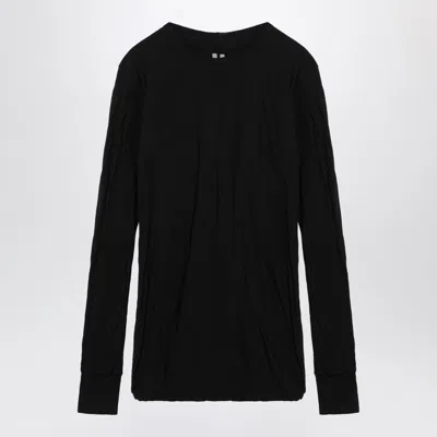 Rick Owens Semi-transparent Black Cotton T-shirt Men