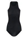 Rick Owens Racer-back Curved-hem Top In Black