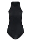 Rick Owens Racer-back Curved-hem Top In Black