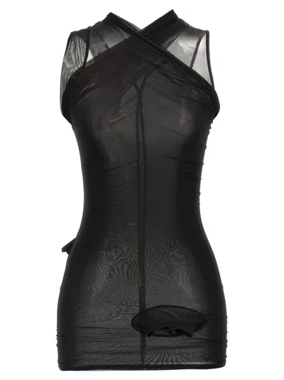 RICK OWENS RICK OWENS SEMI-TRANSPARENT CUPRO STRETCH JERSEY TOP