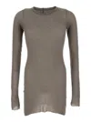 Rick Owens Grey Long-sleeve T-shirt In Viscose And Silk Blend Man In Grey