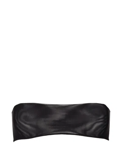 Rick Owens Strapless Sheer Bandeau Top Undergarment In Black