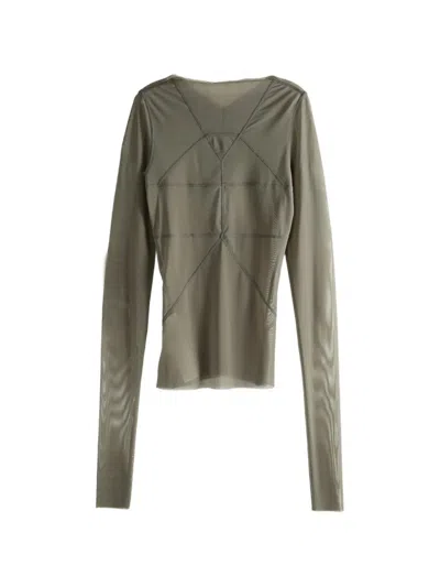 Rick Owens Semi-sheer Top In Green