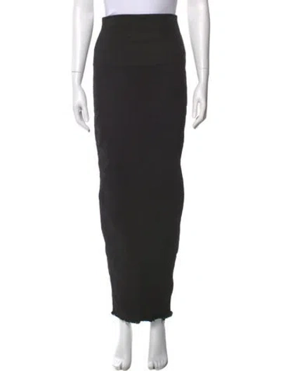 Pre-owned Rick Owens Sequin Embellishments Long Skirt In Black