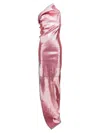 Rick Owens Sequined One-shoulder Denim Evening Dress In Multi