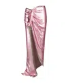 Rick Owens Sequinned Side-slit Skirt In Pink