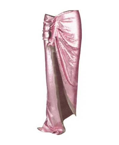 RICK OWENS RICK OWENS EDFU RUFFLE DETAILED SLIT SKIRT