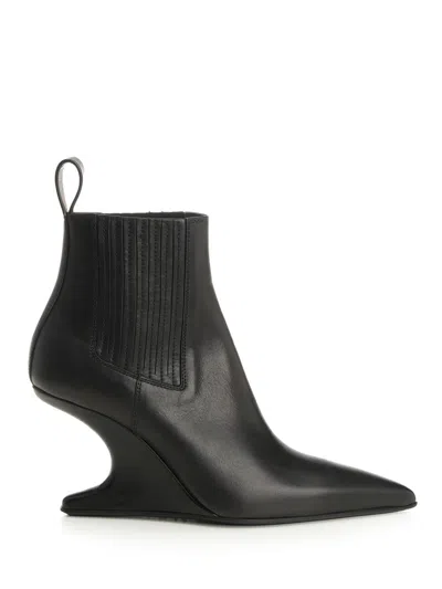 Rick Owens Sharp Ankle Boots In Black