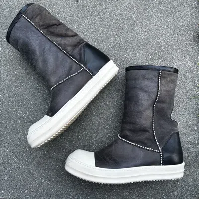Pre-owned Rick Owens Shearling Uggs Shoes