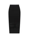 Rick Owens Sheath Midi Skirt In Black  