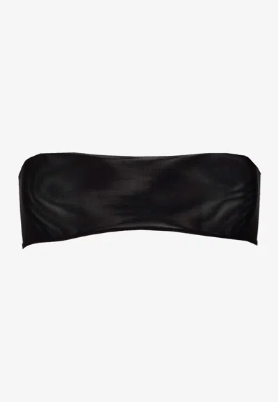 Rick Owens Sheer Bandeau Top In Black