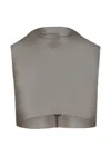 Rick Owens Sheer Crop Top In Gray