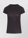 Rick Owens Sheer Fabric Cropped Level T-shirt In Blue