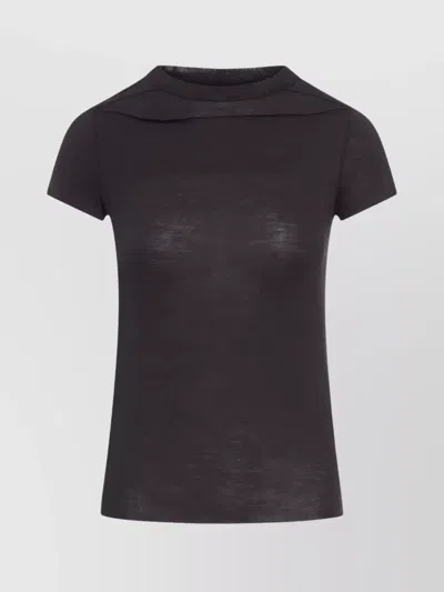 RICK OWENS SHEER FABRIC CROPPED LEVEL T-SHIRT