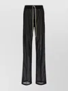 Rick Owens Sheer Fabric Drawstring Waistband Trousers
