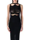 Rick Owens Sheer Layered Maxi Dress With Avant-garde Detailing In Black