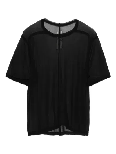 Rick Owens Sheer Mesh Top In Black