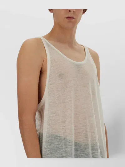 Rick Owens Sheer Scoop Neck Tank Top
