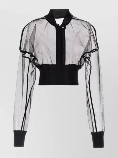 RICK OWENS 'SHEER SKY' CROPPED BOMBER JACKET